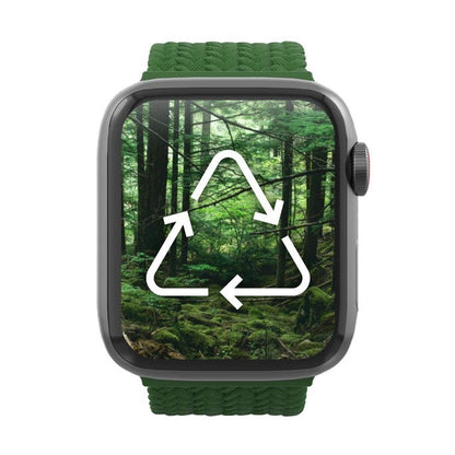 Gear4 Bracelet tressé pour Apple Watch • 42/44/45 • Vert Forêt • L