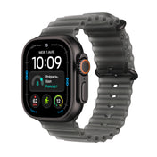 Apple Watch Ultra 4 GPS + Cellular, Boîtier en titane noir de 49 mm, Bracelet Océan noir translucide