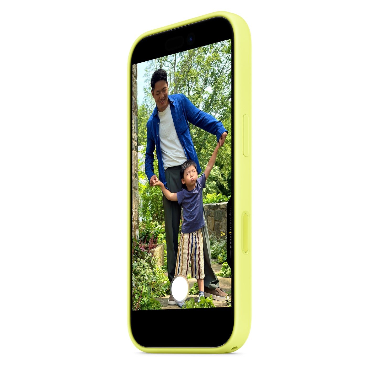 Coque en silicone avec MagSafe pour iPhone 17 - Jaune fluo