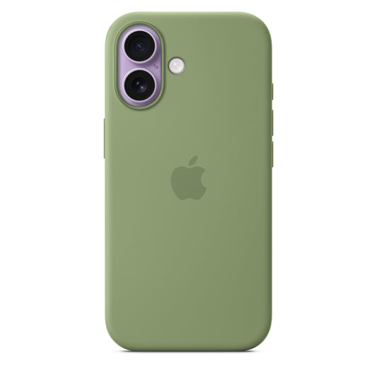 Coque en silicone avec MagSafe pour iPhone 17 - Vert ardoise