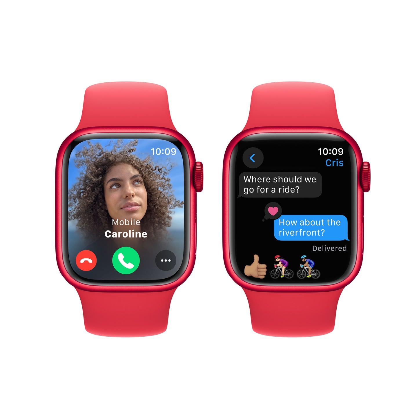 Apple Watch Series 9 • 41mm Rouge • Bracelet Sport (PRODUCT)RED S/M