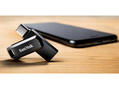 Sandisk Dual Drive • USB Type-C / USB Type-A • 128 Go • Noir