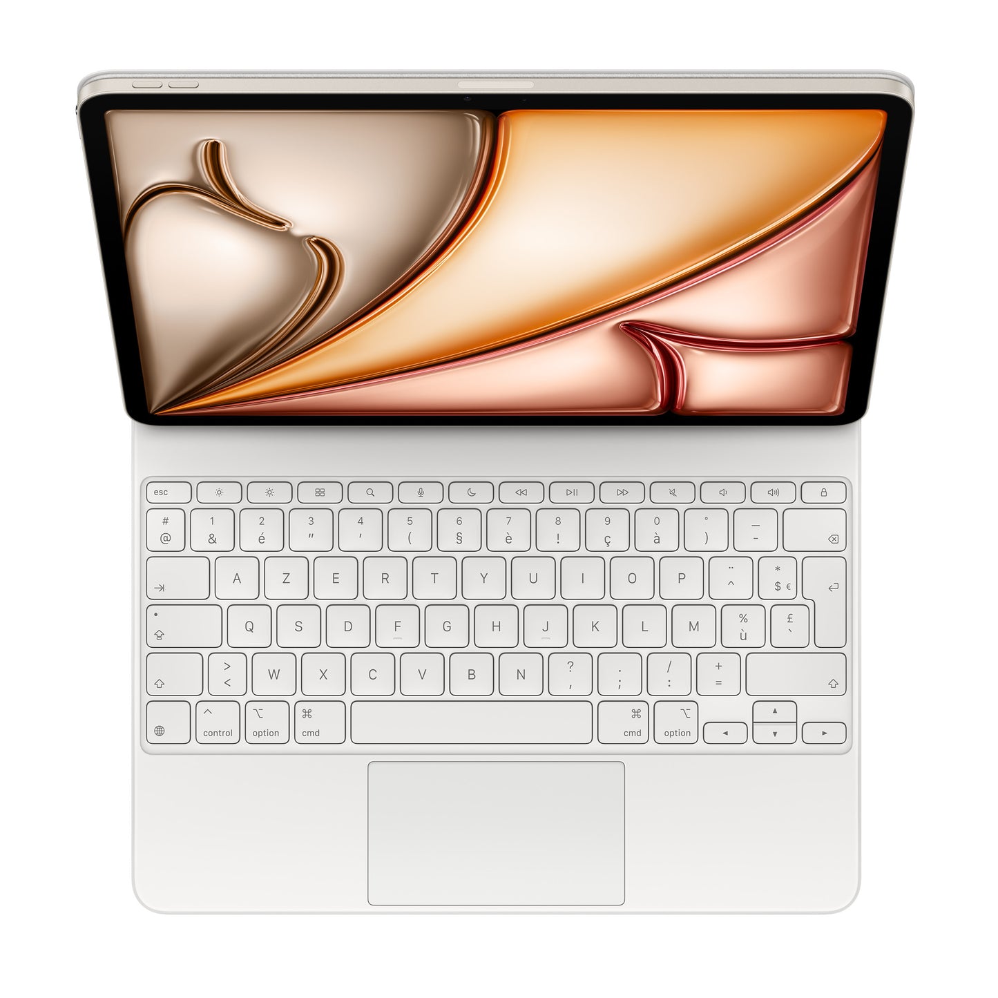 iPad Air 13" M3 / M4 • Magic Keyboard • Français • Blanc