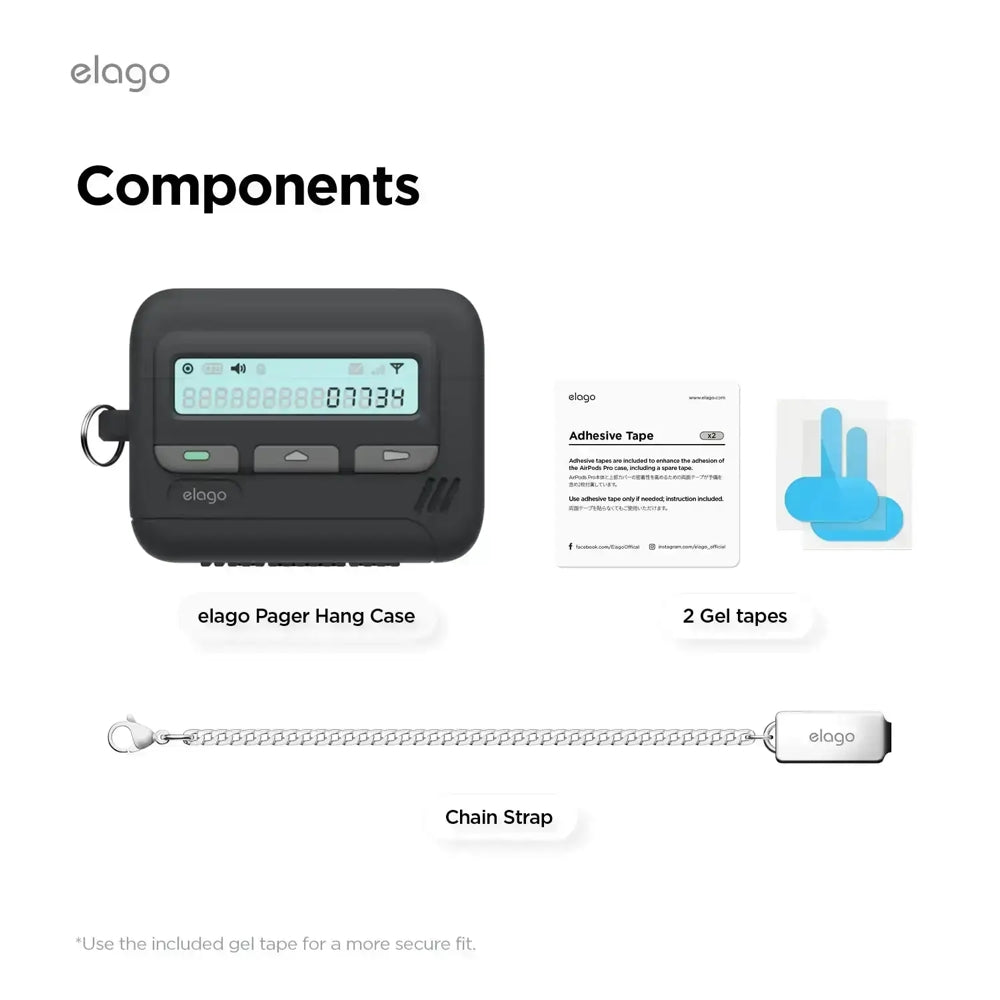 Elago • Coque Cassette Player Hang • AirPods Pro 3
