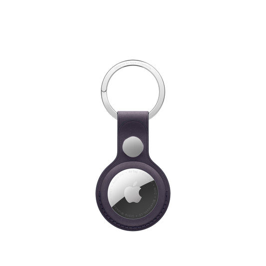 Porte-clés en tissage fin AirTag • Violet Nuit