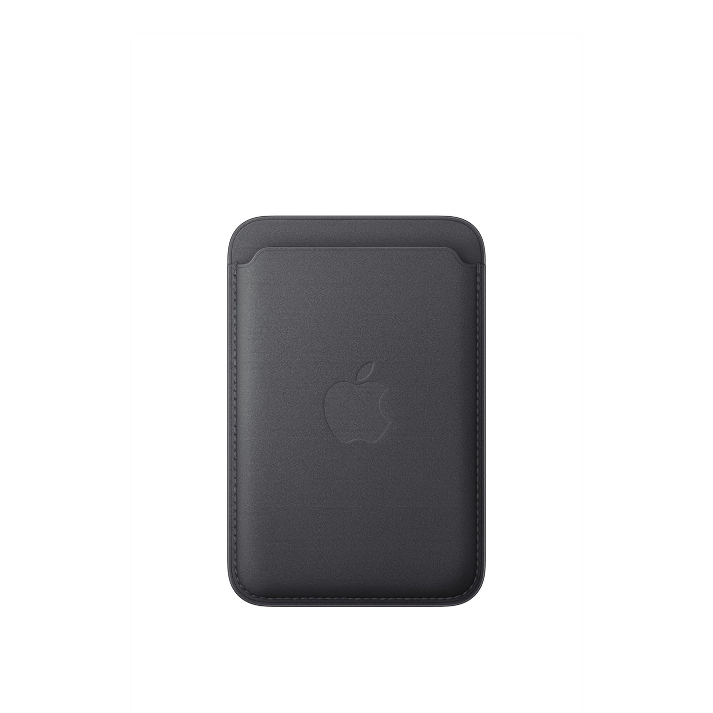Porte‑cartes en tissage fin pour iPhone avec MagSafe – Noir