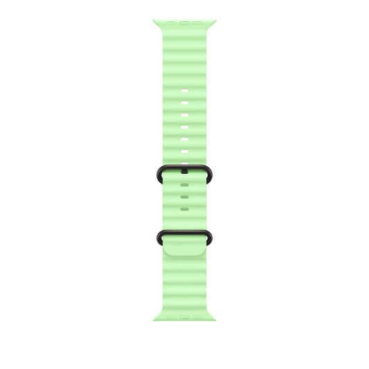 Apple Bracelet Océan • 49mm • Noir • Vert Fluo