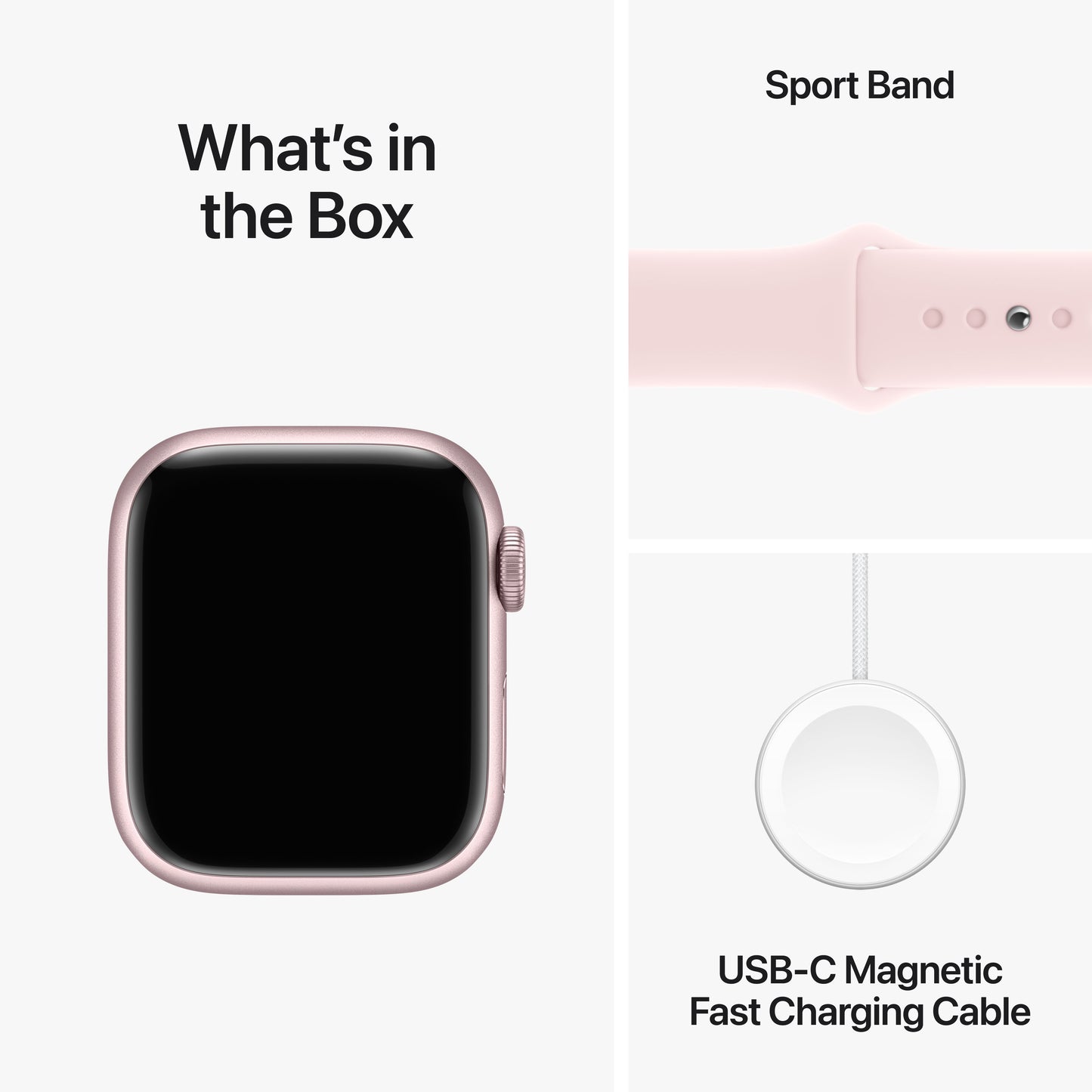 Apple Watch Series 9 • 41mm Rose • Bracelet Sport Rose M/L