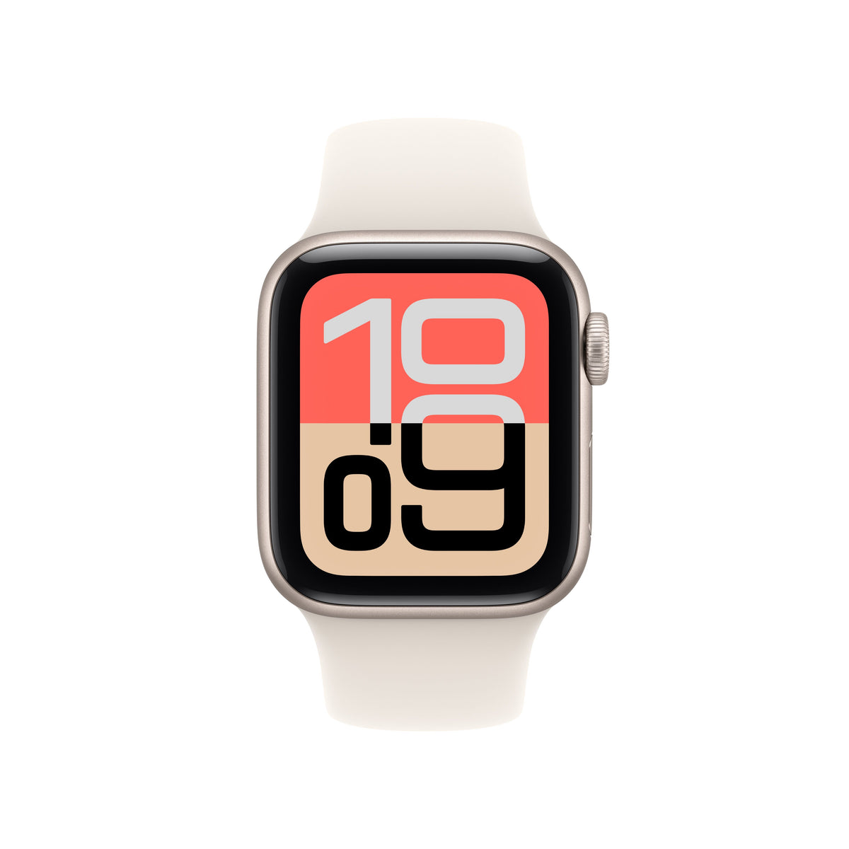 Apple Watch SE 3 GPS, Boîtier en aluminium lumière stellaire de 40 mm, Bracelet Sport lumière stellaire - S/M