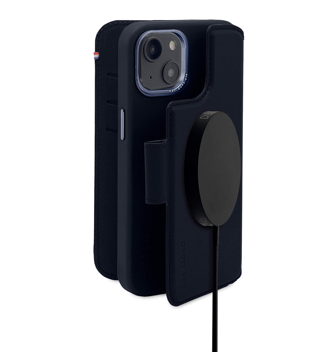 Decoded • Etui Portefeuille amovible pour iPhone 14 Plus • Bleu Marine