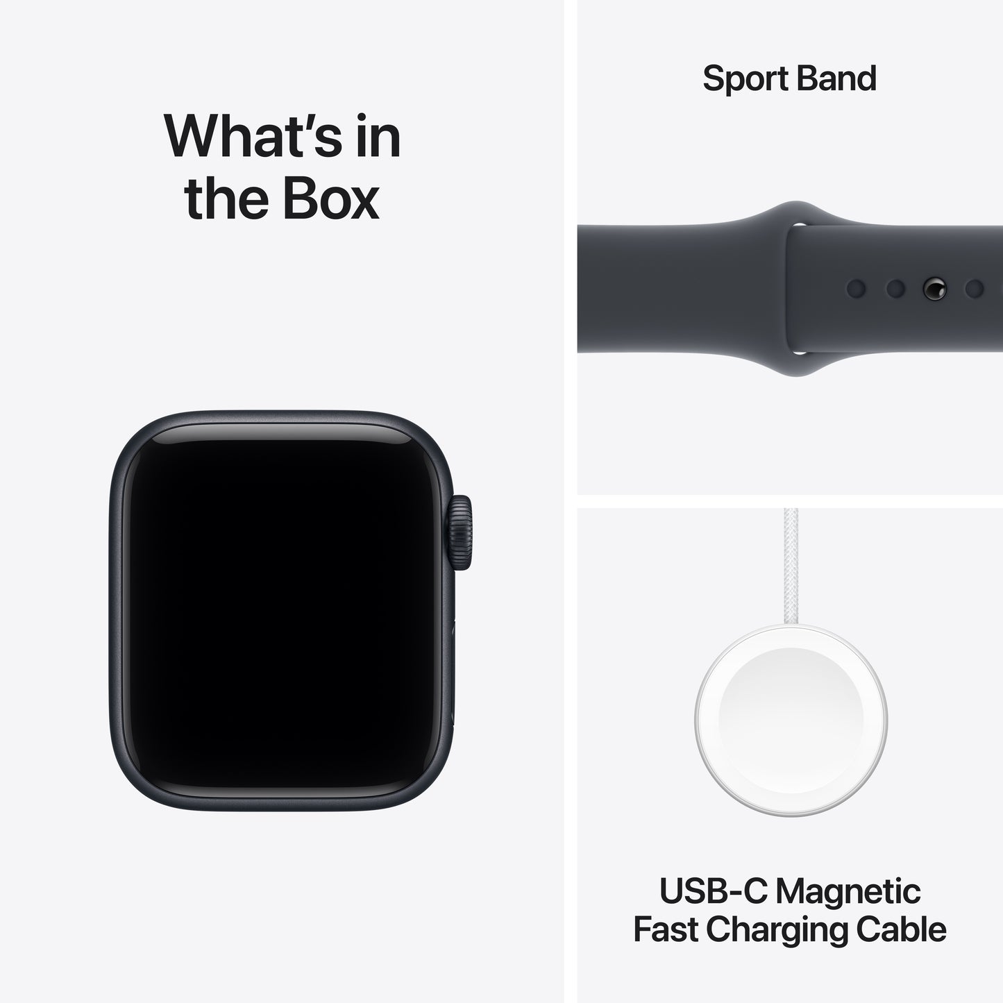 Apple • Apple Watch SE 3 • 40 mm • Minuit • Bracelet Sport minuit (M/L)