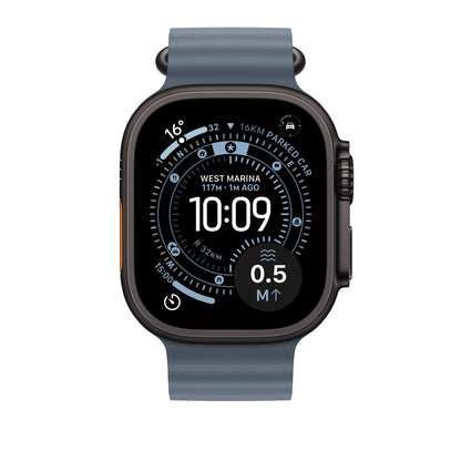 Apple Bracelet Océan • 49mm • Noir • Bleu Maritime