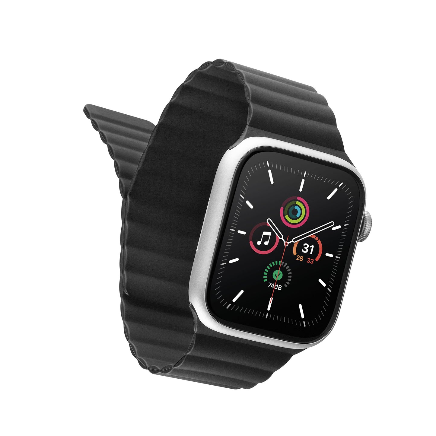 Lineheart • Bracelet magnétique pour Apple Watch 38-41mm • Noir