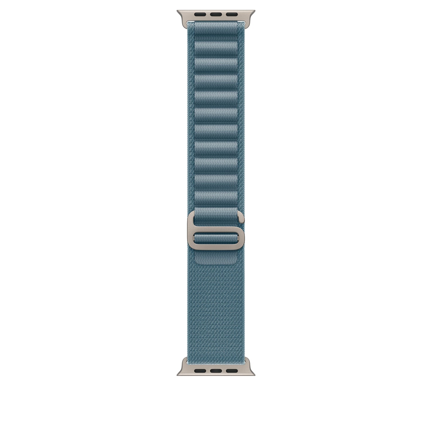 Apple • Boucle Alpine • Bleu Clair – 49 mm (titane naturel, taille L)