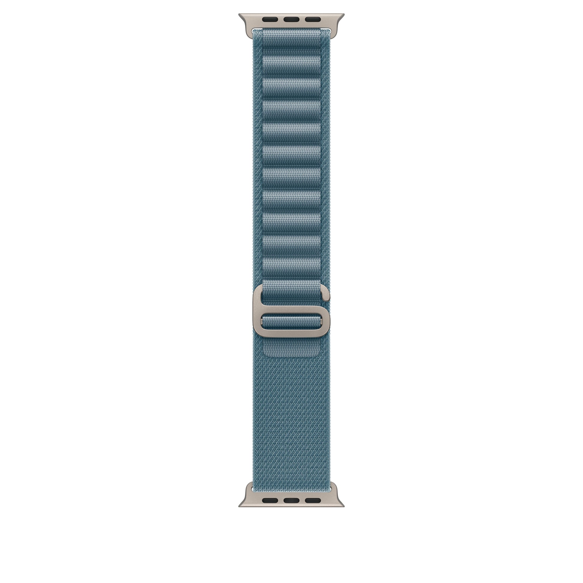 Apple • Boucle Alpine • Bleu Clair – 49 mm (titane naturel, taille L)