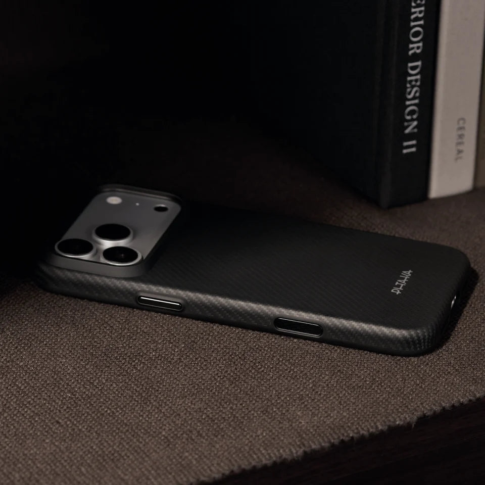 Pitaka Summa Case for iPhone 18 Pro • Noir / Gris
