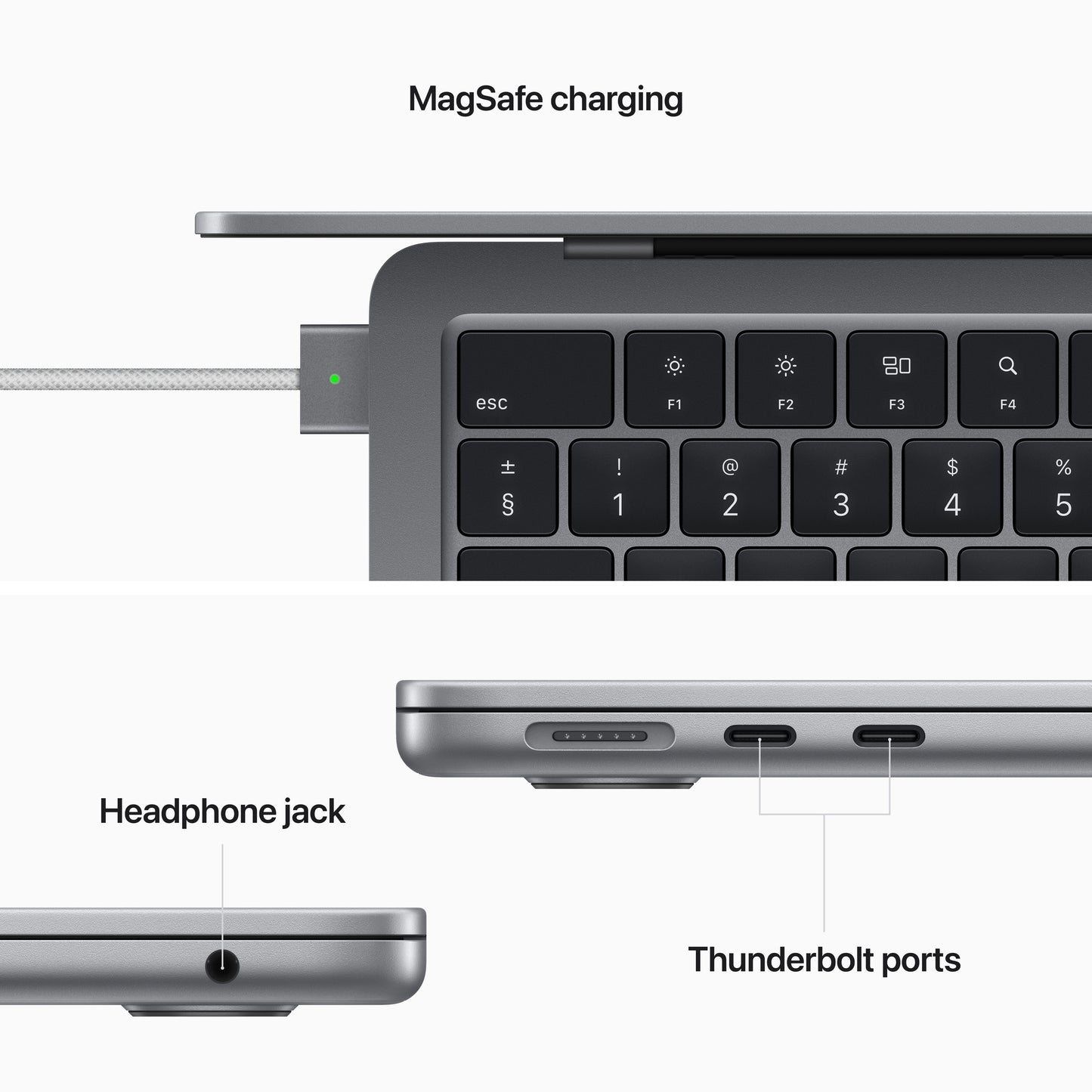 MacBook Air 13" M2 8C/8GB/256GBSSD/GPU 8C • Suisse-Français • Gris Sidéral