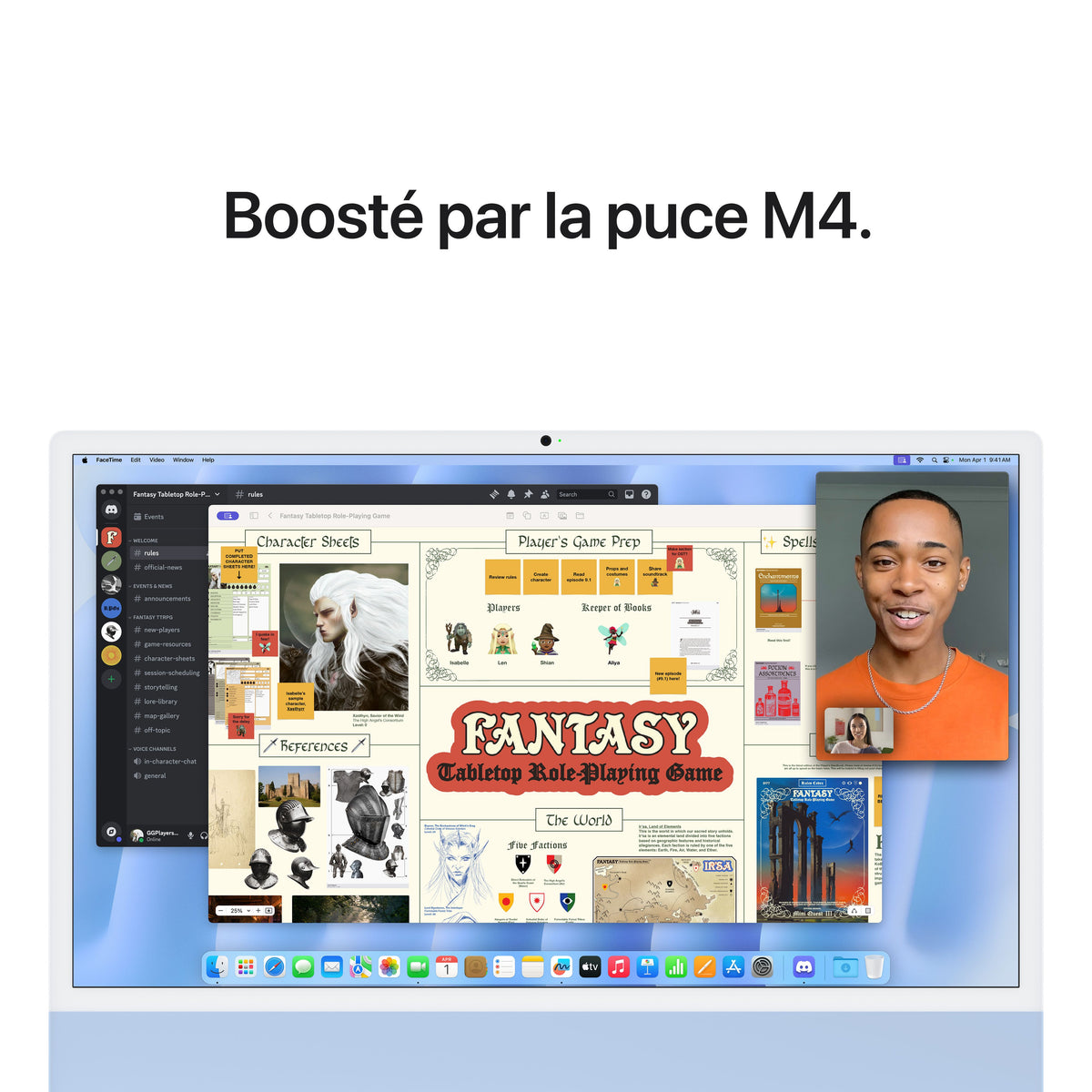 iMac 24" M4 10C/16GB/256GB/GPU10C/Gbit • Suisse-Français • Touch Num • Bleu
