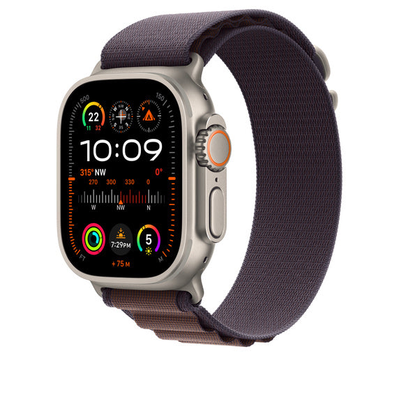 Apple Boucle Alpine pour Apple Watch 49mm • Indigo • Taille L