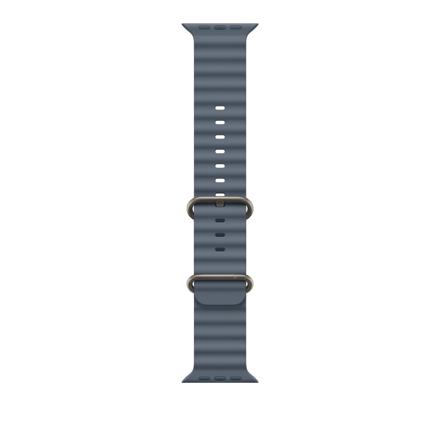 Bracelet Océan bleu maritime 49 mm - Finition titane naturel
