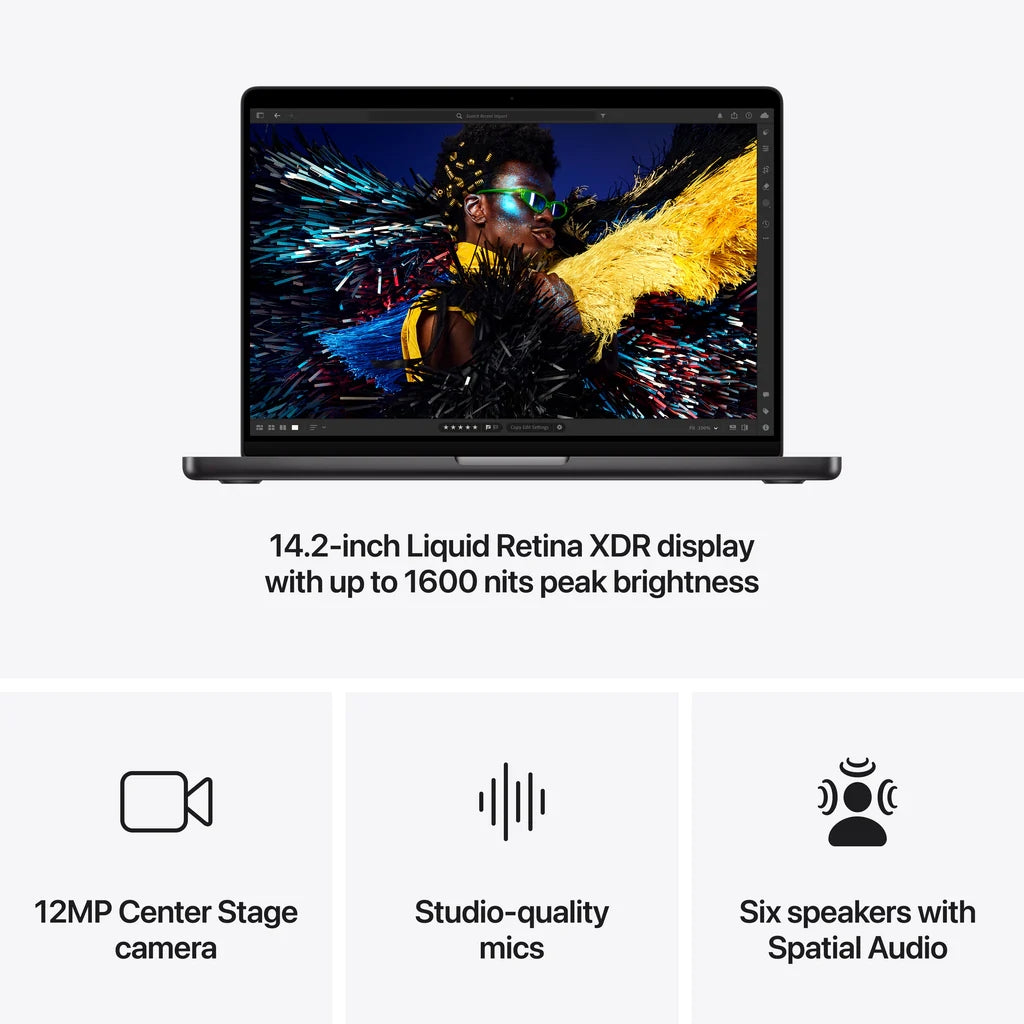 MacBook Pro 14" M4 10C/16GB/512GB/GPU10C • Français • Noir Sidéral