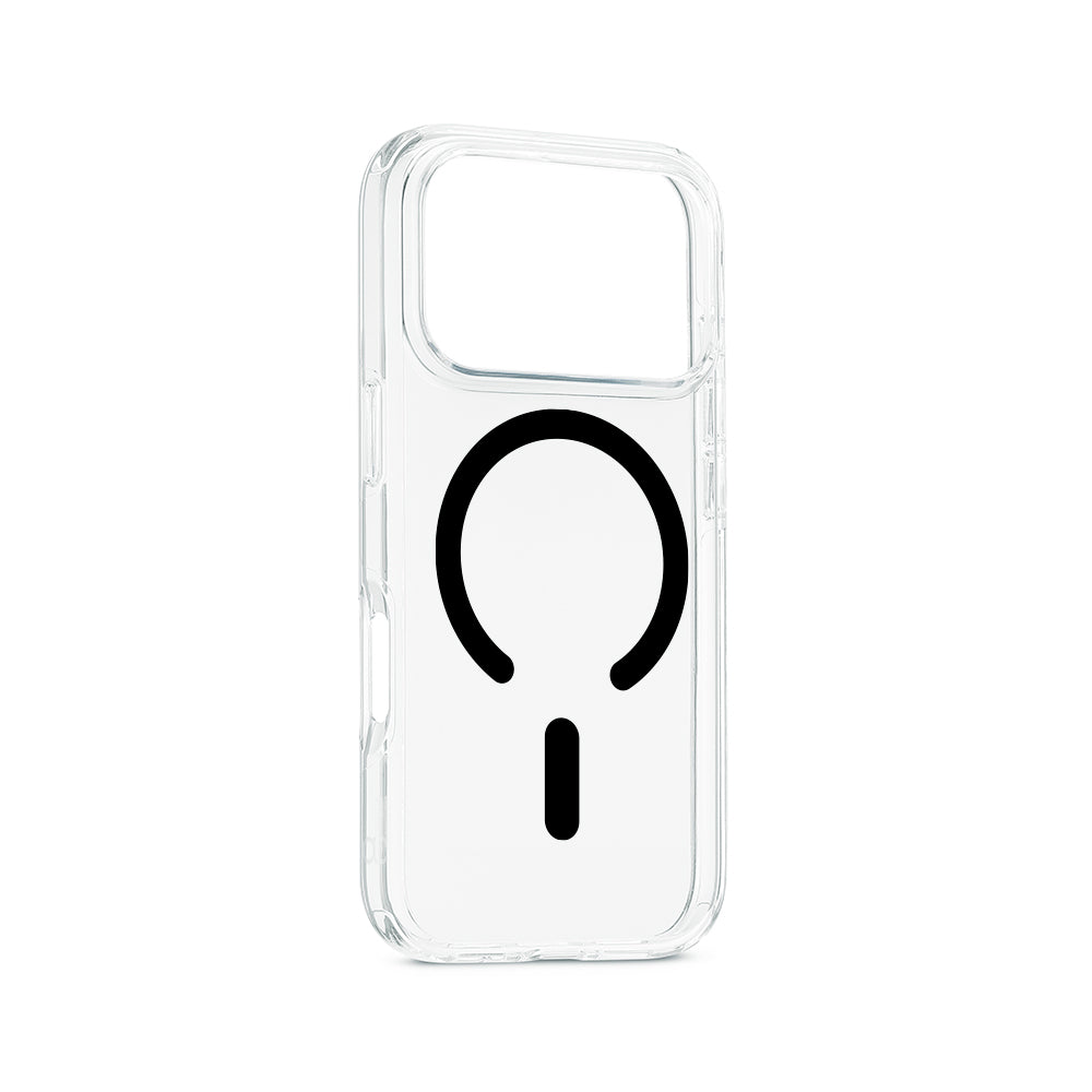Lineheart Frozen • Coque Tranparente Magsafe iPhone 18 Pro Max • Noir