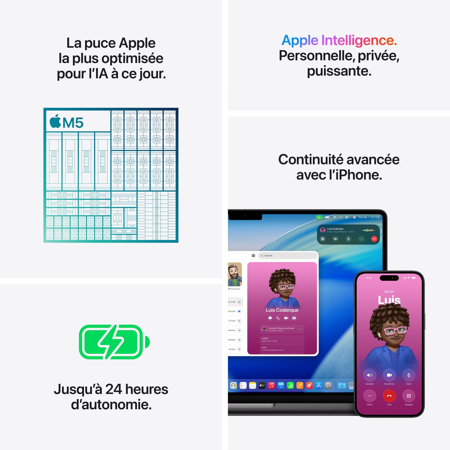 MacBook Pro 14 pouces: Puce Apple M5 avec CPU 10 cœurs et GPU 10 cœurs, 1 To SSD - Noir sidéral