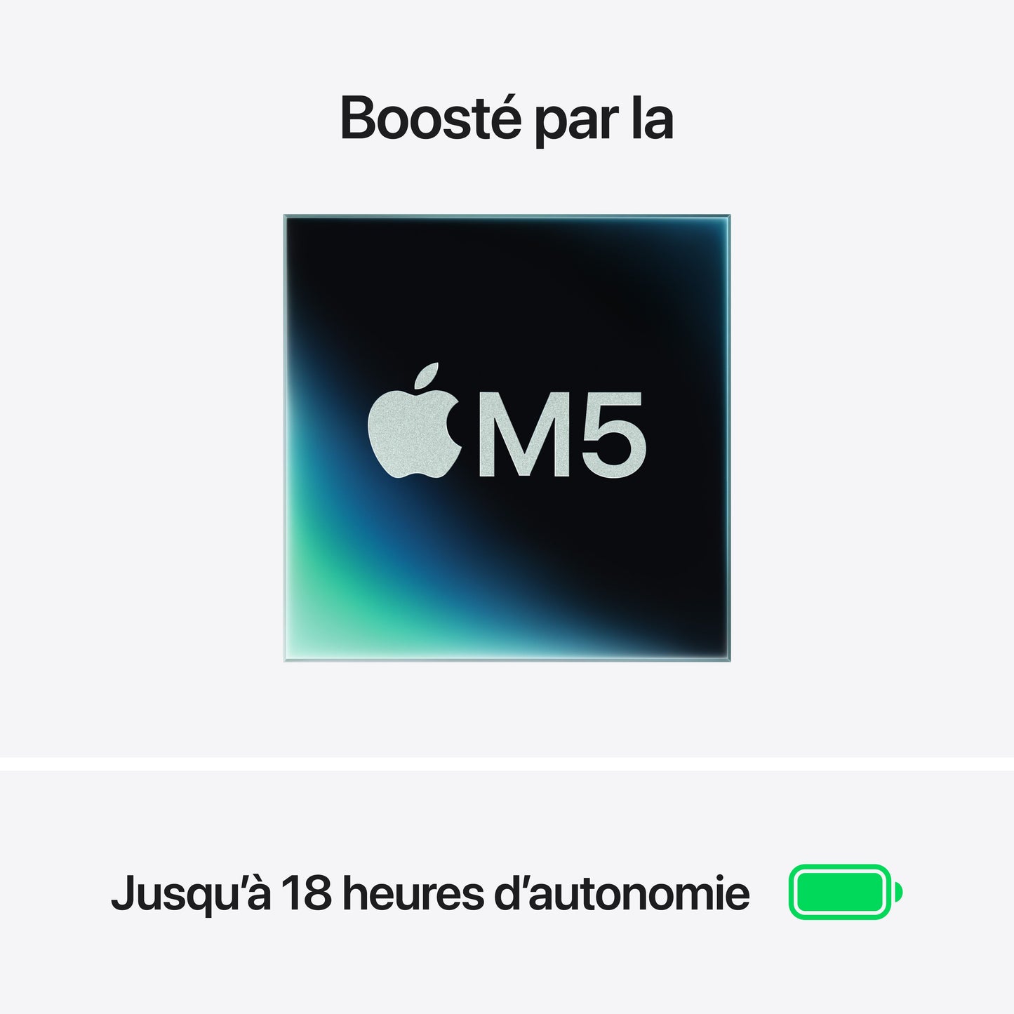 MacBook Air 13 pouces: Puce Apple M5 avec CPU 10 cœurs et GPU 8 cœurs, 512 Go SSD - Minuit