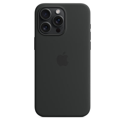 Apple • Coque en silicone avec MagSafe pour iPhone 15 Pro Max • Noir