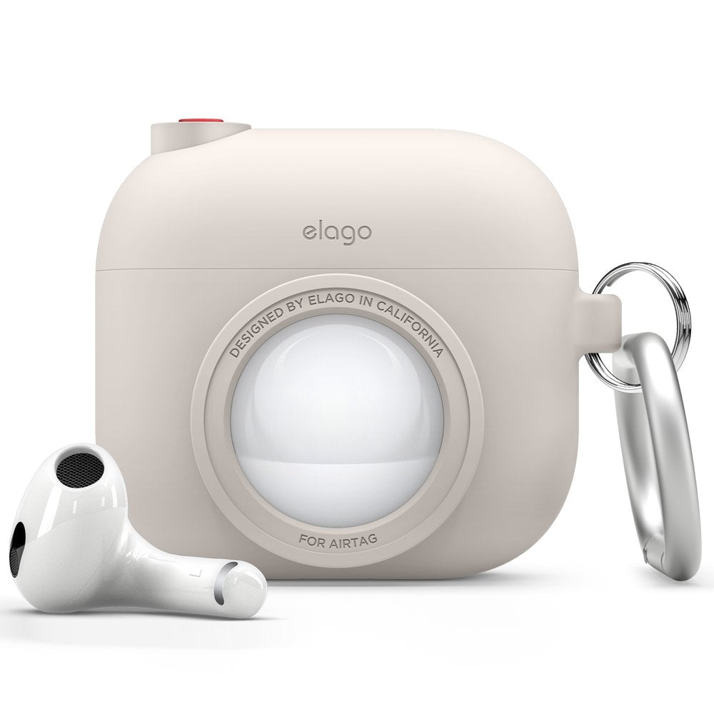 ELAGO Airpods 3 • Coque avec emplacement pour Airtag • Gris Sable