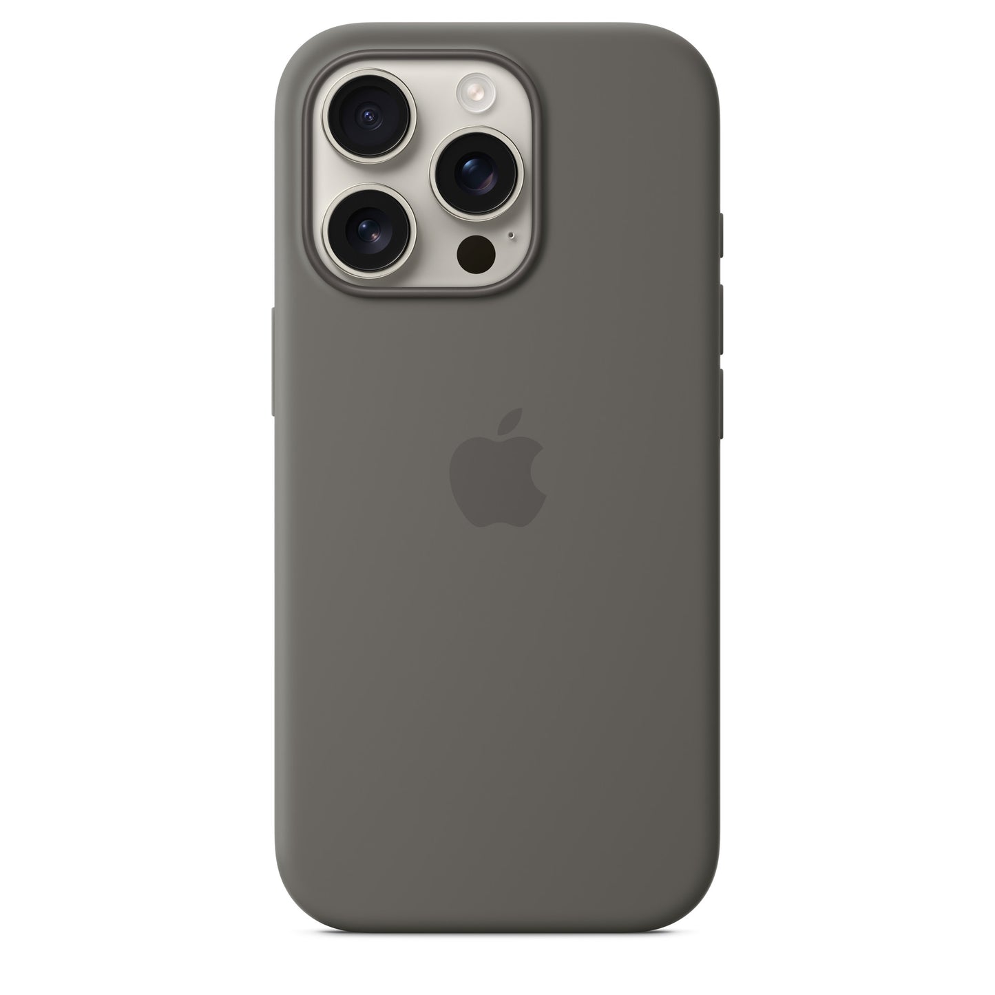 iPhone 16 Pro Coque en Silicone avec MagSafe • Gris Minéral