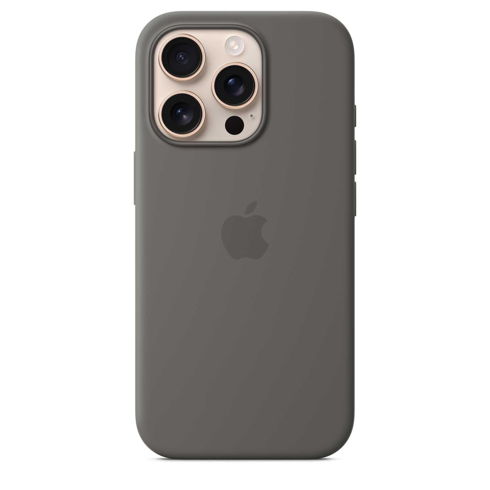 iPhone 16 Pro Coque en Silicone avec MagSafe • Gris Minéral