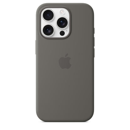 iPhone 16 Pro Coque en Silicone avec MagSafe • Gris Minéral