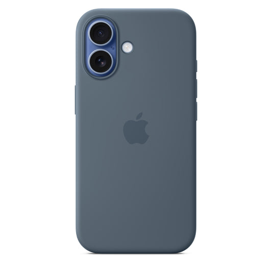 Coque en silicone avec MagSafe pour iPhone 17 - Bleu Maritime