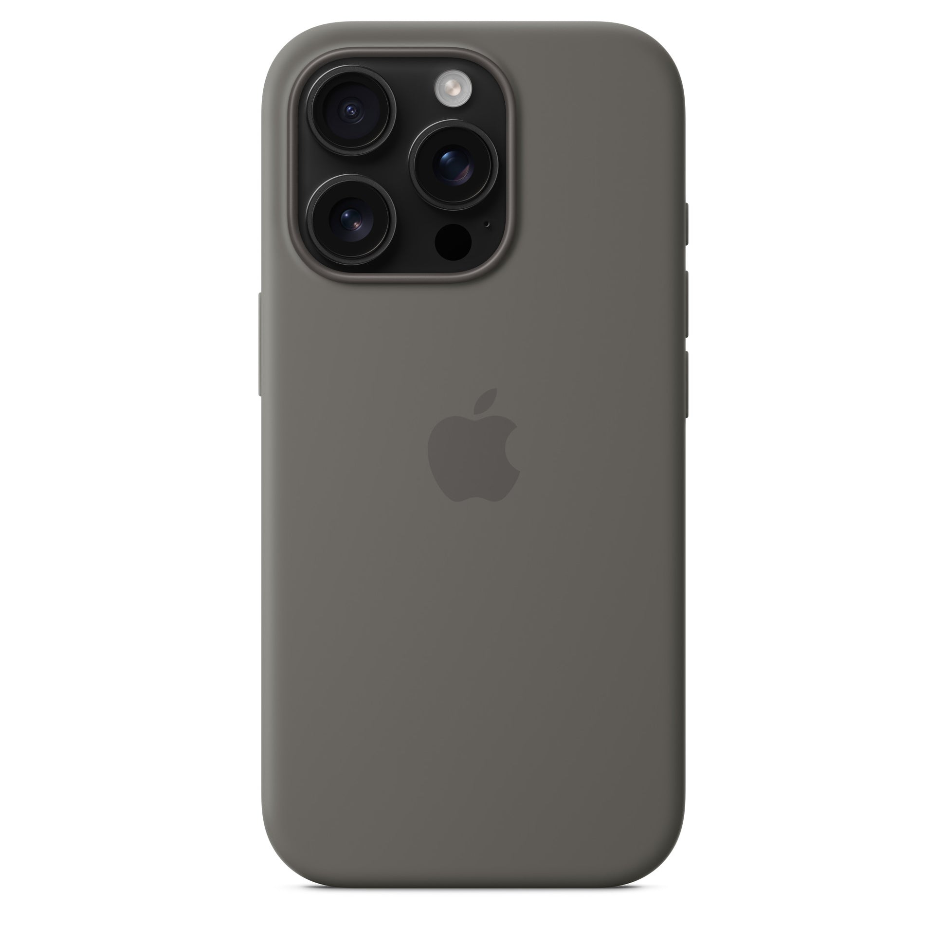 iPhone 16 Pro Coque en Silicone avec MagSafe • Gris Minéral