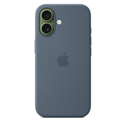 Coque en silicone avec MagSafe pour iPhone 17 - Bleu Maritime