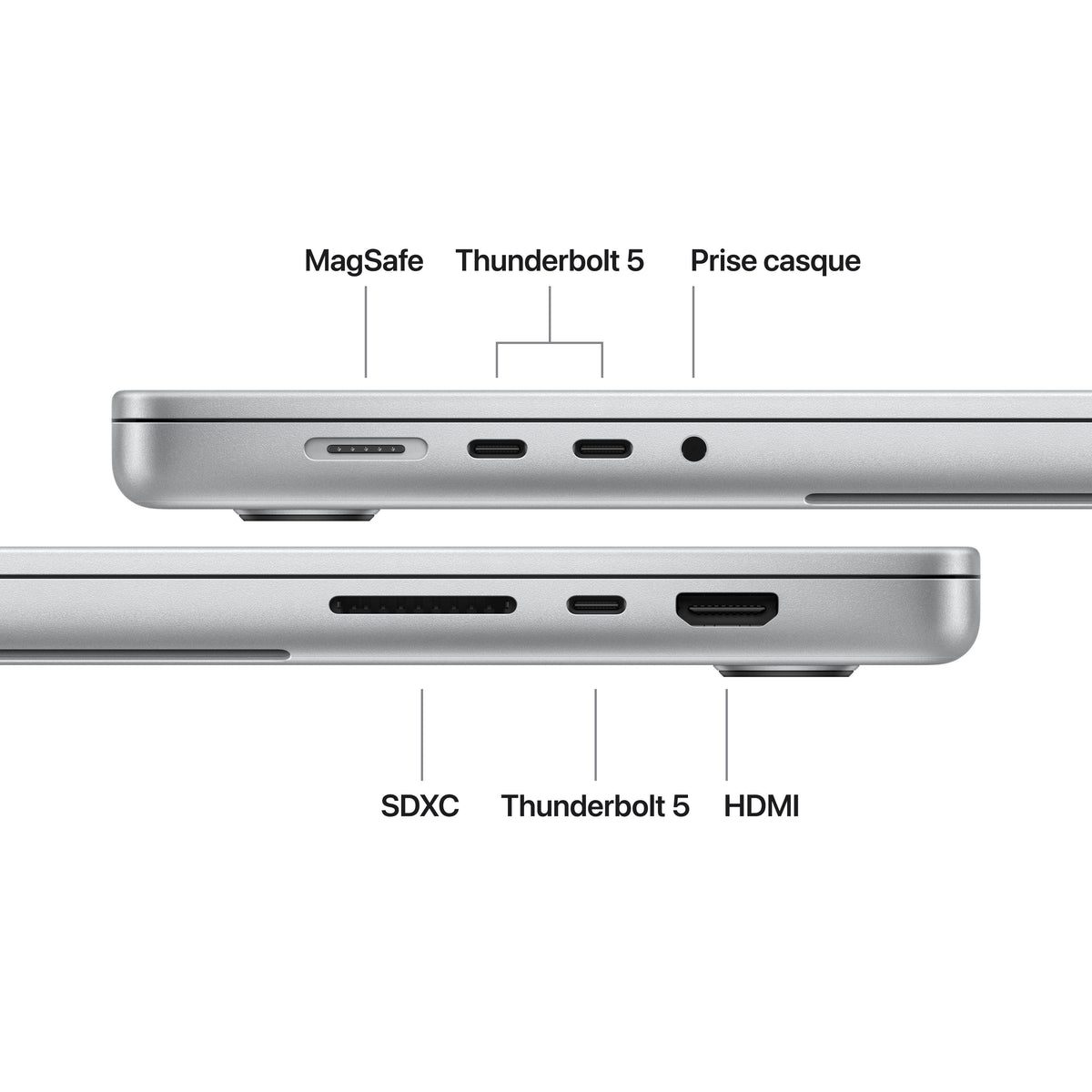 MacBook Pro 16 pouces: Apple M5 Max chip with 18-core CPU and 40-core GPU, 2 To SSD - Argent