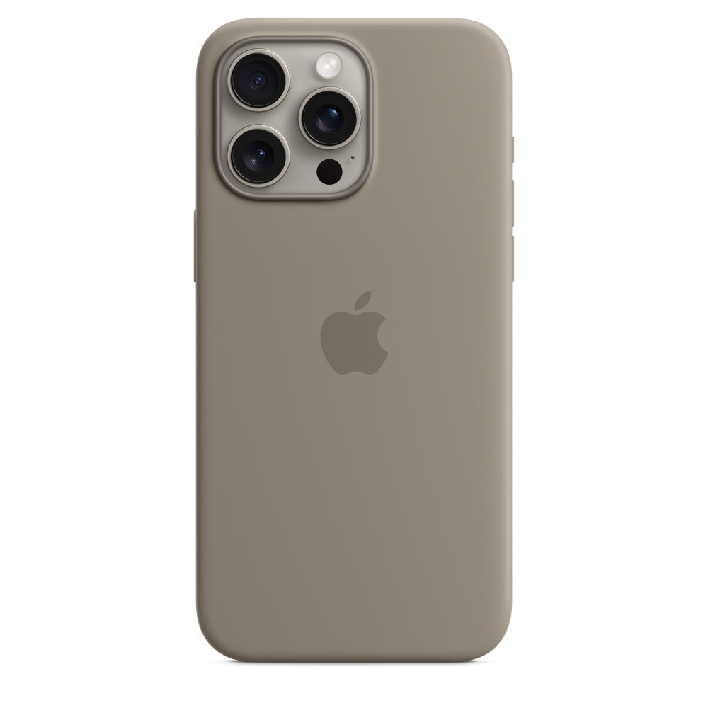 Apple • Coque en silicone avec MagSafe pour iPhone 15 Pro Max • Argile