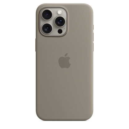 Apple • Coque en silicone avec MagSafe pour iPhone 15 Pro Max • Argile