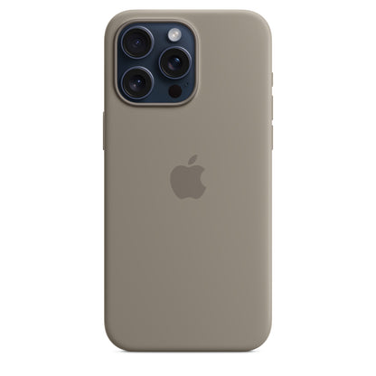 Apple • Coque en silicone avec MagSafe pour iPhone 15 Pro Max • Argile