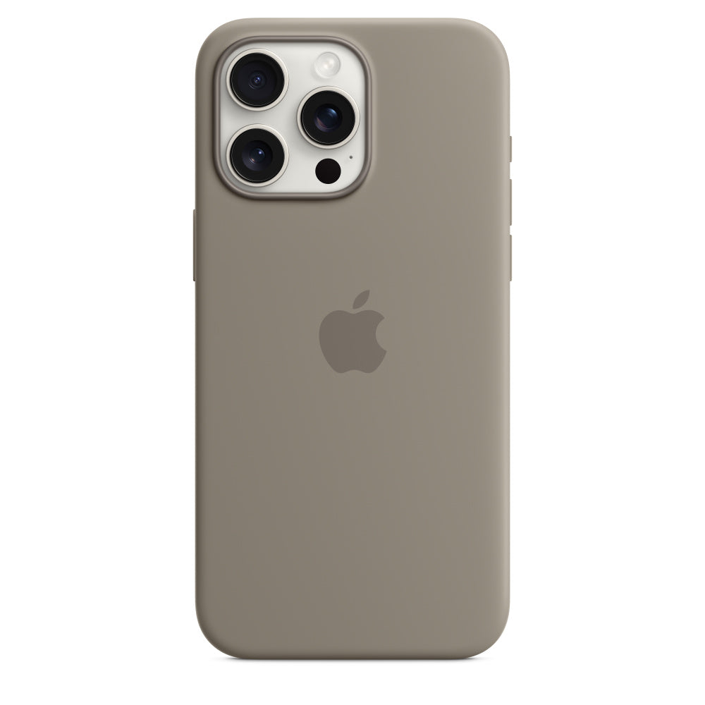 Apple • Coque en silicone avec MagSafe pour iPhone 15 Pro Max • Argile