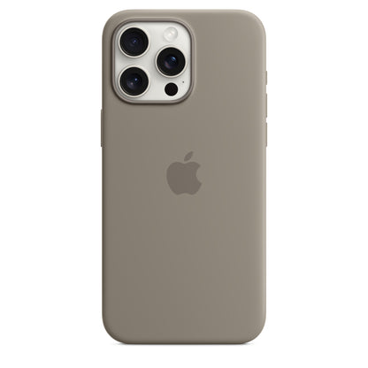 Apple • Coque en silicone avec MagSafe pour iPhone 15 Pro Max • Argile