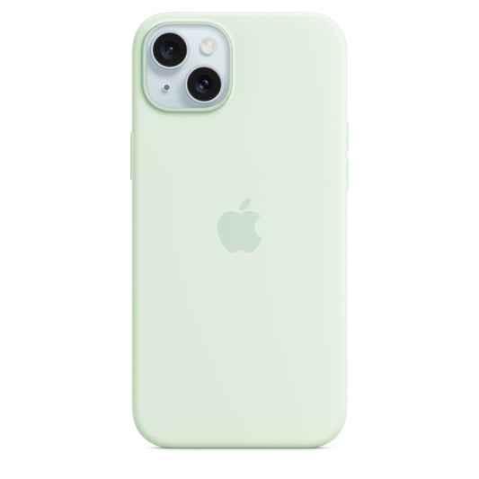 Apple • Coque en silicone avec MagSafe pour iPhone 15 Plus • Menthe douce