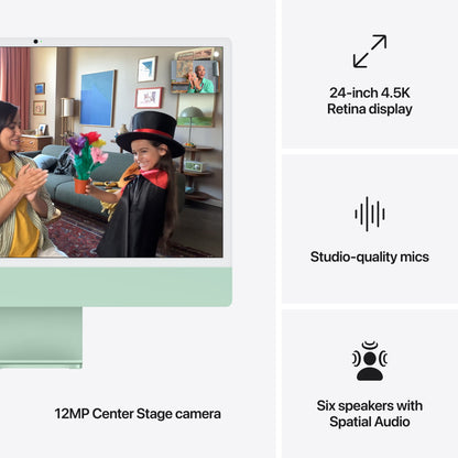 iMac 24" M4 10C/16GB/256GB/GPU10C/Gbit • Suisse-Français • Touch Num • Vert