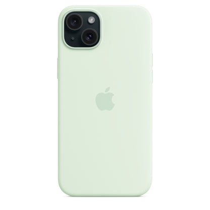 Apple • Coque en silicone avec MagSafe pour iPhone 15 Plus • Menthe douce