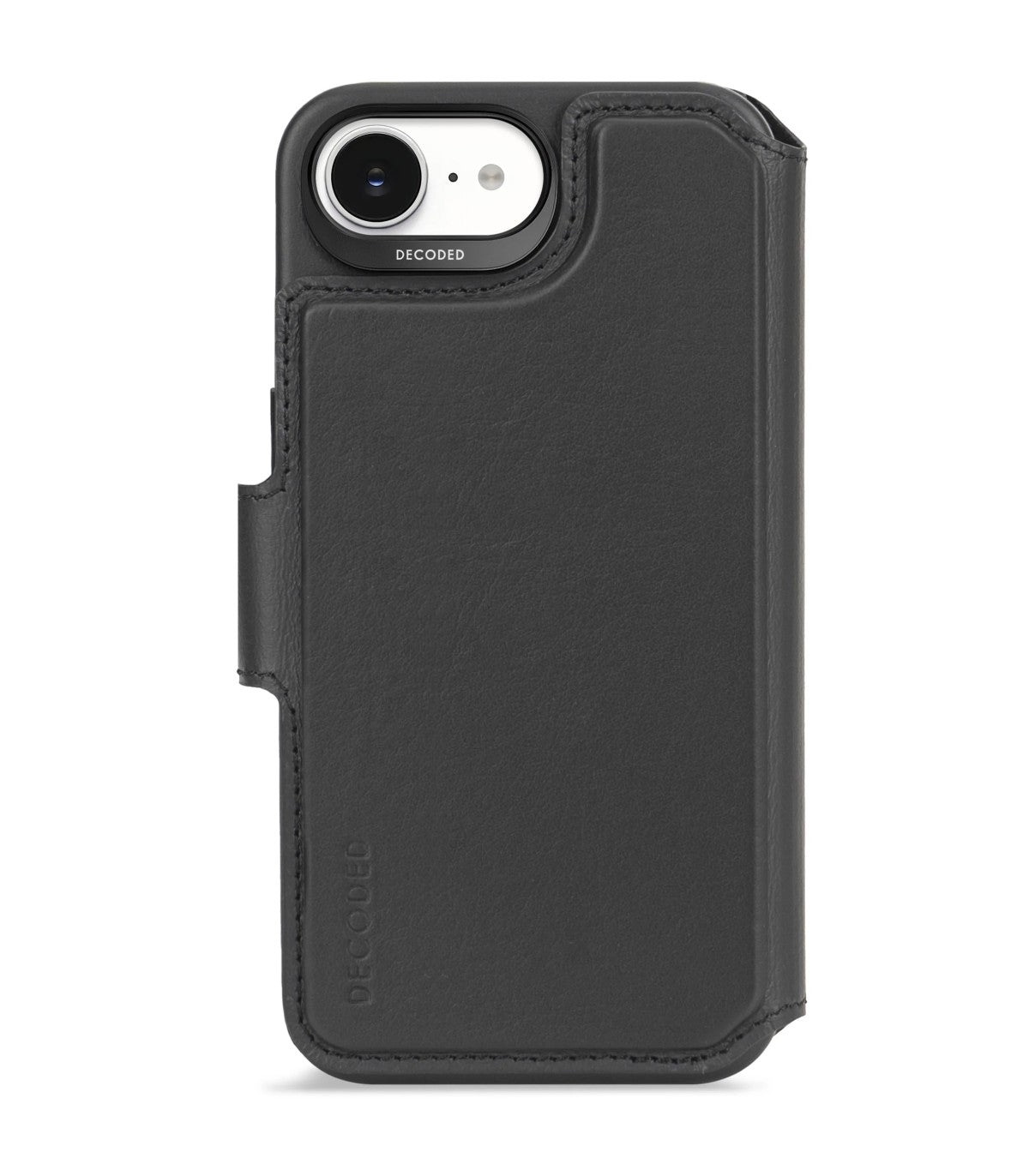 Decoded • Étui Portefeuille Détachable en Cuir pour iPhone 16e • Noir