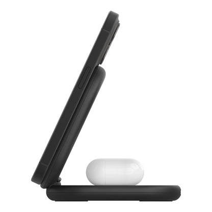 Belkin BoostCharge Pro Stand de charge 2 en 1 • Qi2 • Noir