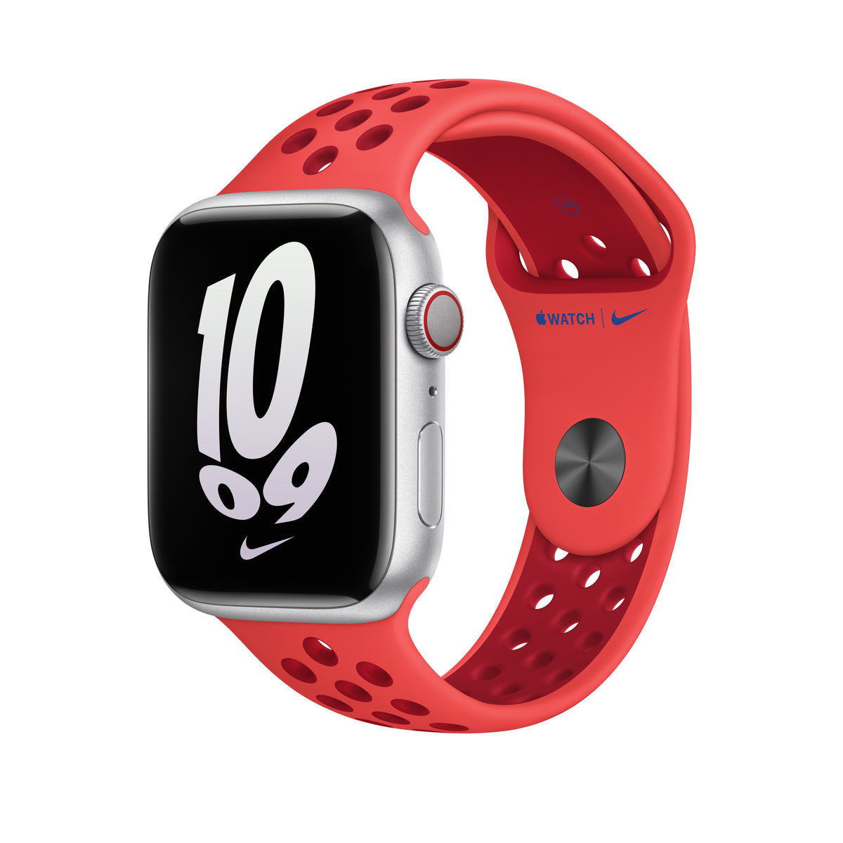 Apple Sport Band Nike 45mm • Bright Crimson/Gym Red