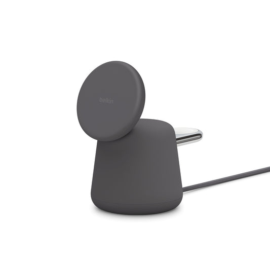 Belkin • BoostCharge Pro Station de recharge 2‑en‑1 avec MagSafe • Charcoal