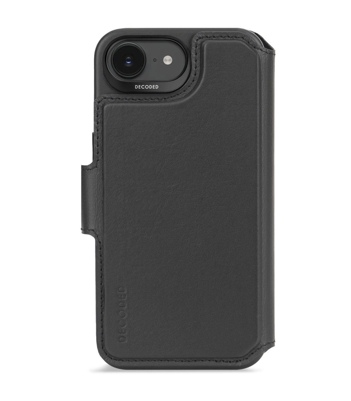 Decoded • Étui Portefeuille Détachable en Cuir pour iPhone 16e • Noir